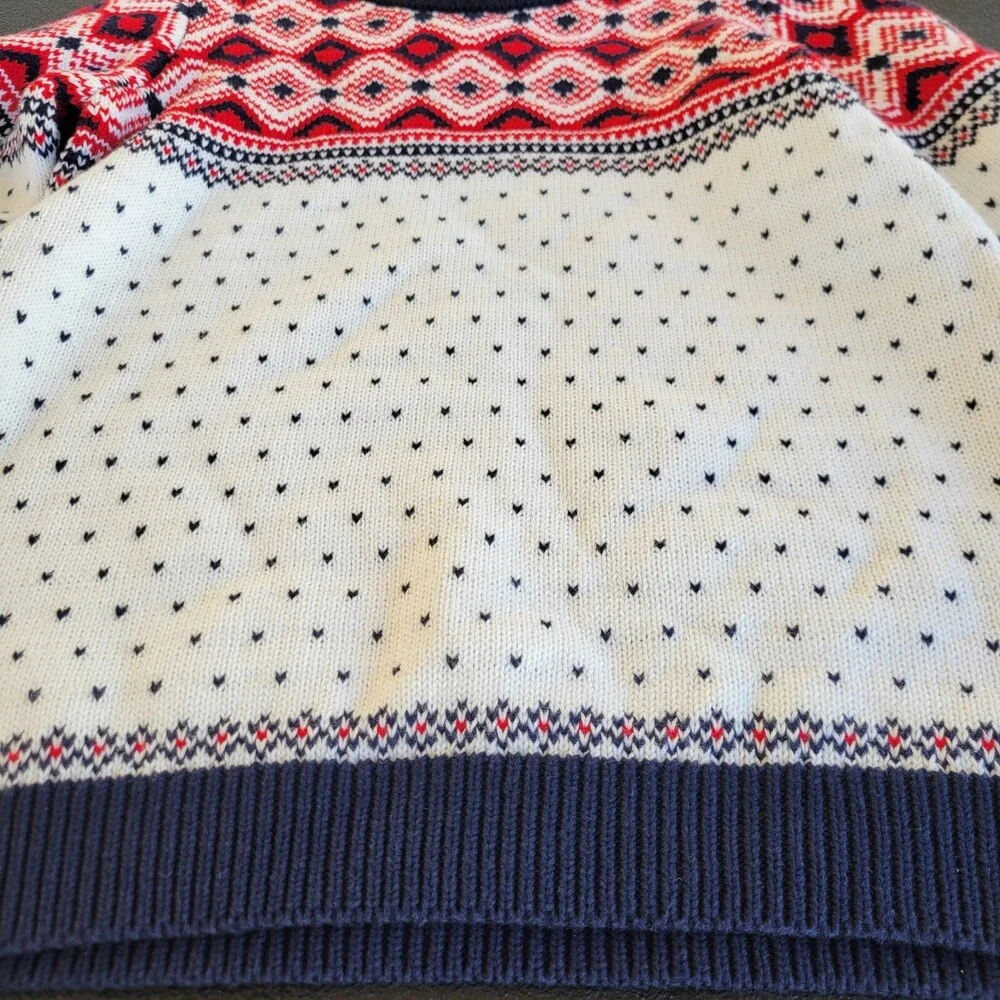 Janie & Jack Fair Isle Knit Winter Holiday Christmas boys Sweater  Size 8